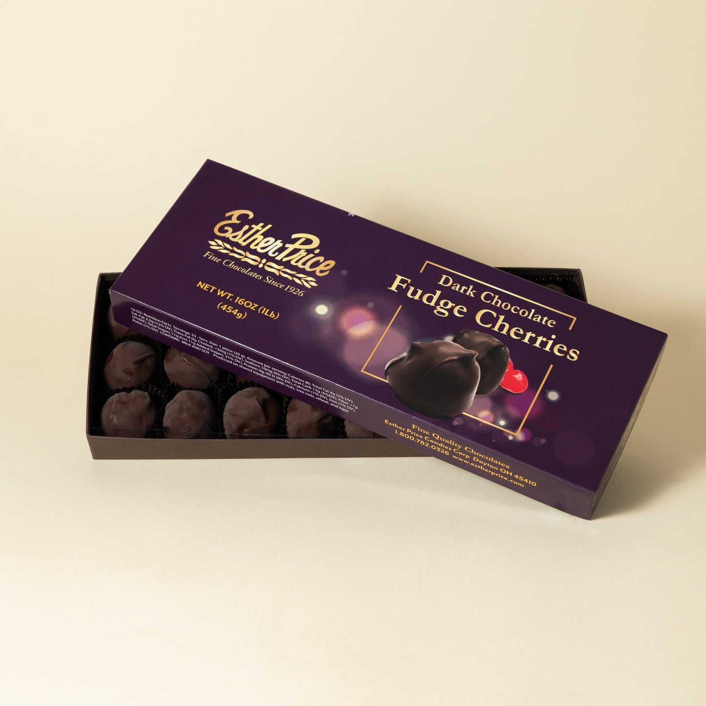 
                  
                    Chocolate Covered Cherries - Dark - Fudge - 16DFCH - Esther Price Candies
                  
                