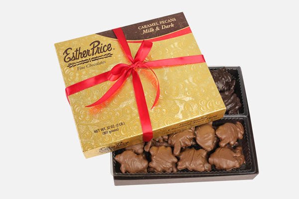 CARAMEL PECANS - MILK & DARK – Esther Price Candies